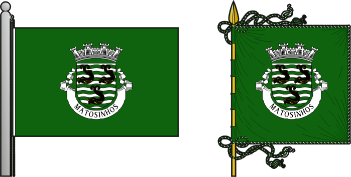 Bandeira e estandarte do Município de Matosinhos - Matosinhos municipal flag and banner