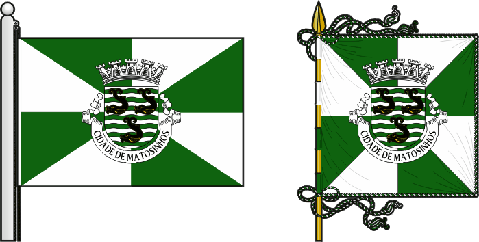 Bandeira e estandarte do Município de Matosinhos - Matosinhos municipal flag and banner