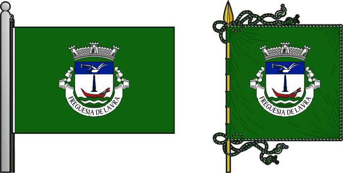 Bandeira e estandarte da antiga freguesia de Lavra - Lavra former civil parish, flag and banner