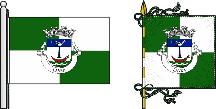 Bandeira e estandarte da antiga freguesia de Lavra - Lavra former civil parish, flag and banner