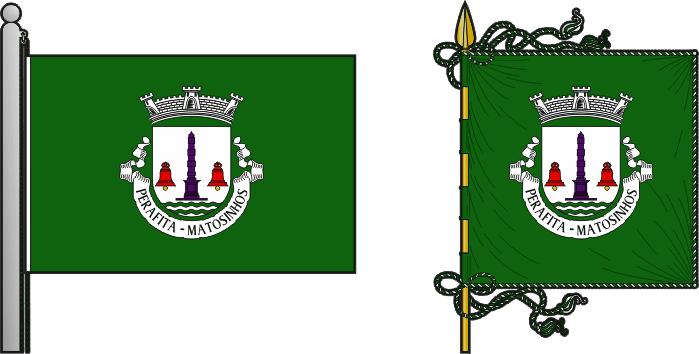 Bandeira e estandarte da antiga freguesia de Perafita - Perafita former civil parish, flag and banner