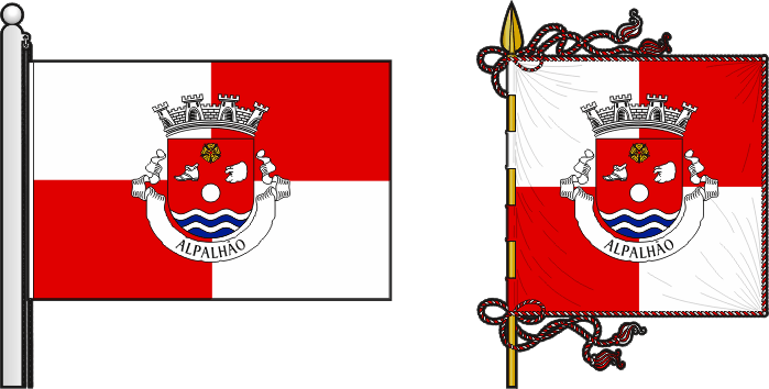 Bandeira e estandarte da freguesia de Alpalhão - Alpalhão civil parish, flag and banner Bandeira e estandarte da freguesia de Alpalhão - Alpalhão civil parish, flag and banner