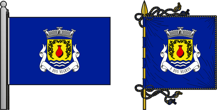 Bandeira e estandarte da freguesia de A dos Negros - A dos Negros civil parish, flag and banner