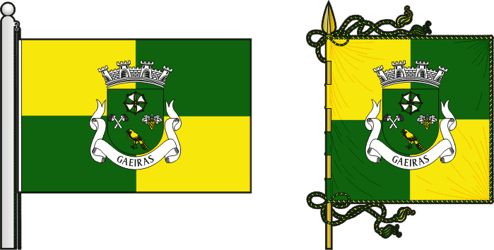 Bandeira e estandarte da freguesia de Gaeiras - Gaeiras civil parish, flag and banner
