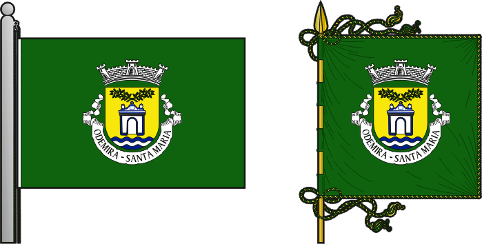 Bandeira e estandarte da antiga freguesia de Odemira (Santa Maria) - Odemira (Santa Maria) former civil parish, flag and banner Bandeira e estandarte da antiga freguesia de Odemira (Santa Maria) - Odemira (Santa Maria) former civil parish, flag and banner