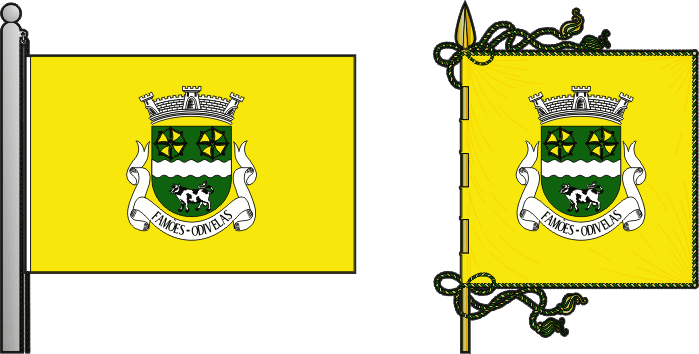 Bandeira e estandarte da antiga freguesia de Famões - Famões former civil parish, flag and banner Bandeira e estandarte da antiga freguesia de Famões - Famões former civil parish, flag and banner