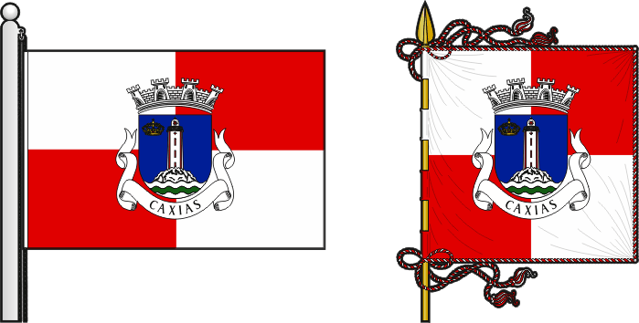 Bandeira e estandarte da antiga freguesia de Caxias - Caxias former civil parish, flag and banner Bandeira e estandarte da antiga freguesia de Caxias - Caxias former civil parish, flag and banner