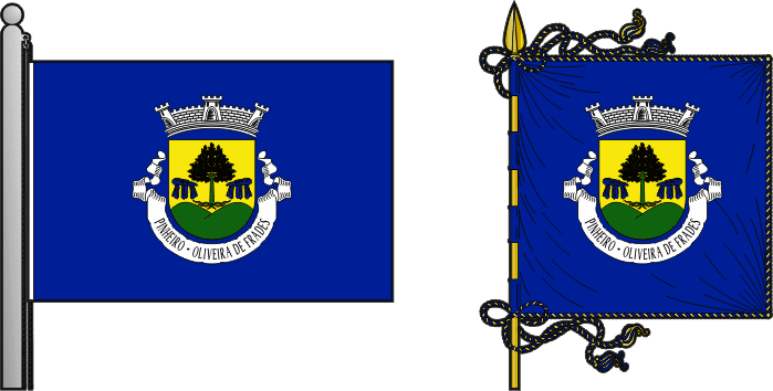Bandeira e estandarte da freguesia de Pinheiro - Pinheiro civil parish, flag and banner