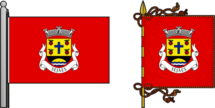 Bandeira e estandarte da antiga freguesia de Sejães - Sejães former civil parish, flag and banner