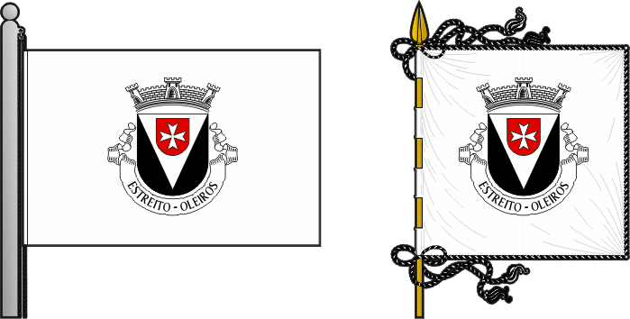 Bandeira e estandarte da antiga freguesia de Estreito - Estreito former civil parish, flag and banner
