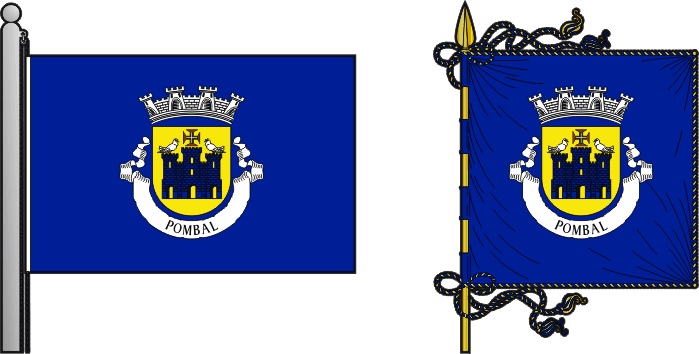 Bandeira e estandarte do Município de Pombal - Pombal municipal flag and banner