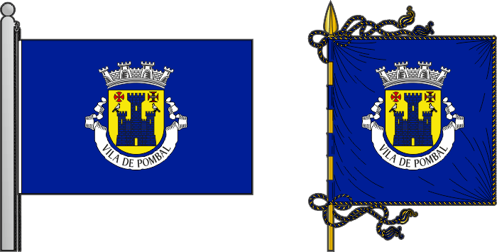 Bandeira e estandarte do Município de Pombal - Pombal municipal flag and banner