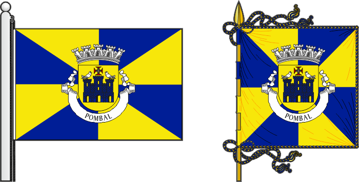 Bandeira e estandarte do Município de Pombal - Pombal municipal flag and banner