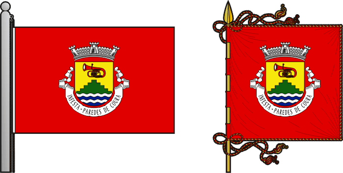 Bandeira e estandarte da freguesia de Infesta - Infesta civil parish, flag and banner