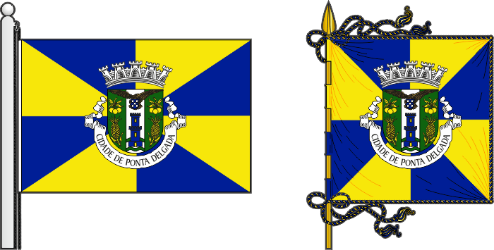 Proposta para a bandeira e estandarte do Município de Ponta Delgada - Ponta Delgada municipal flag and banner proposal