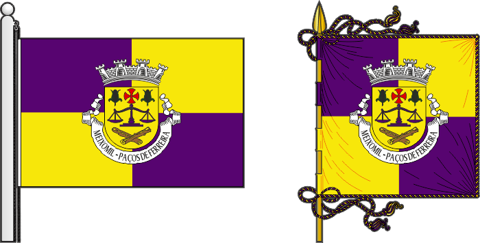 Bandeira e estandarte da freguesia de Meixomil - Meixomil civil parish, flag and banner Bandeira e estandarte da freguesia de Meixomil - Meixomil civil parish, flag and banner