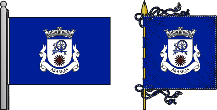 Bandeira e estandarte da freguesia de Aranhas - Aranhas civil parish, flag and banner Bandeira e estandarte da freguesia de Aranhas - Aranhas civil parish, flag and banner
