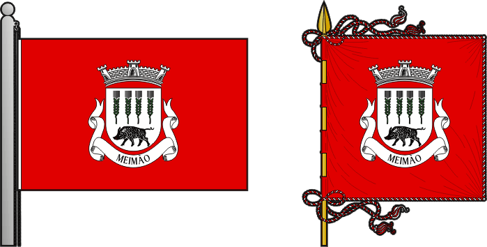 Bandeira e estandarte da freguesia de Meimão - Meimão civil parish, flag and banner Bandeira e estandarte da freguesia de Meimão - Meimão civil parish, flag and banner