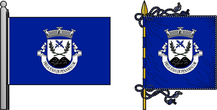 Bandeira e estandarte da freguesia de Penamacor - Penamacor civil parish, flag and banner Bandeira e estandarte da freguesia de Penamacor - Penamacor civil parish, flag and banner