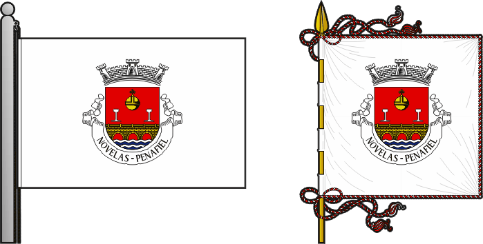 Bandeira e estandarte da antiga freguesia de Novelas - Novelas former civil parish, flag and banner