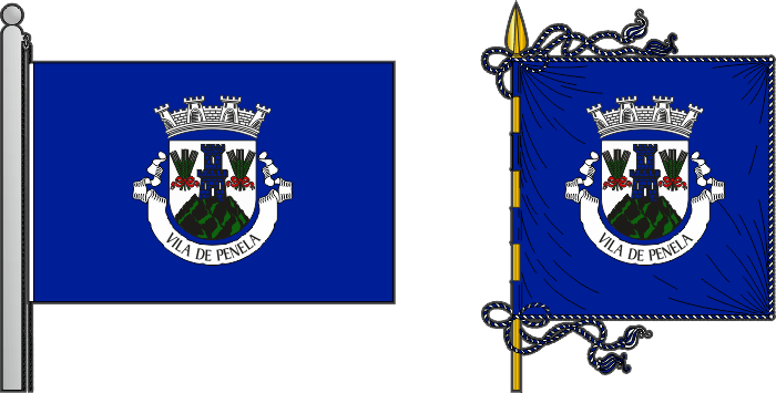 Bandeira e estandarte do Município de Penela - Penela municipal flag and banner