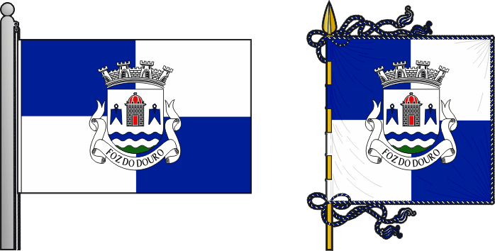 Bandeira e estandarte da antiga freguesia de Foz do Douro - Foz do Douro former civil parish, flag and banner