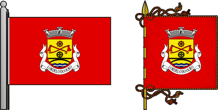 Bandeira e estandarte da antiga freguesia de Lordelo do Ouro - Lordelo do Ouro former civil parish, flag and banner Bandeira e estandarte da antiga freguesia de Lordelo do Ouro - Lordelo do Ouro former civil parish, flag and banner