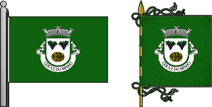 Bandeira e estandarte da freguesia de Geraz do Minho - Geraz do Minho civil parish, flag and banner Bandeira e estandarte da freguesia de Geraz do Minho - Geraz do Minho civil parish, flag and banner