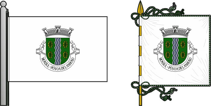 Bandeira e estandarte da freguesia de Monsul - Monsul civil parish, flag and banner Bandeira e estandarte da freguesia de Monsul - Monsul civil parish, flag and banner