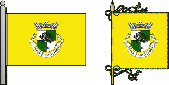 Bandeira e estandarte da antiga freguesia de Oliveira - Oliveira former civil parish, flag and banner