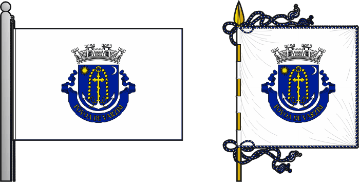 Bandeira e estandarte do Município de Póvoa de Varzim - Póvoa de Varzim municipal flag and banner