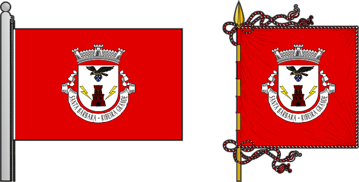 Bandeira e estandarte da freguesia de Santa Bárbara - Santa Bárbara civil parish, flag and banner