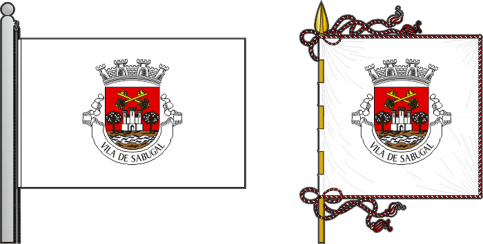 Bandeira e estandarte do Município do Sabugal - Sabugal municipal flag and banner