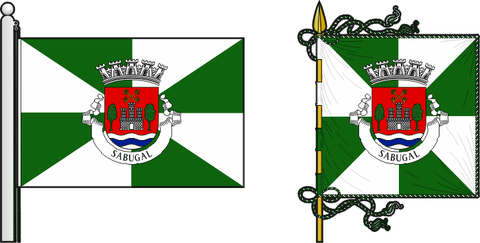 Bandeira e estandarte do Município do Sabugal - Sabugal municipal flag and banner