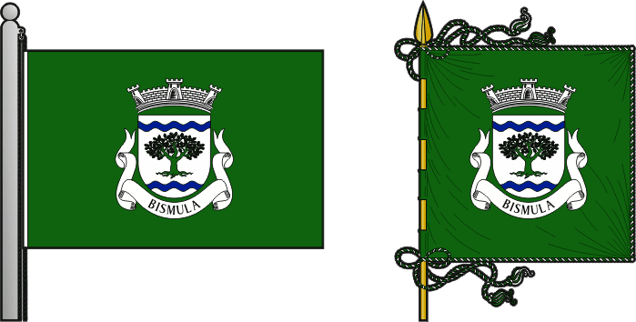 Bandeira e estandarte da freguesia de Bismula - Bismula civil parish, flag and banner