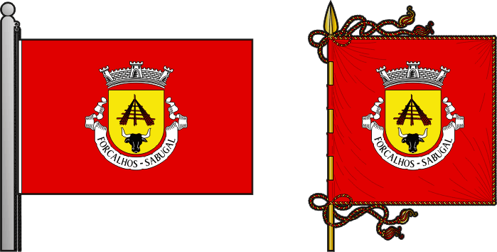 Bandeira e estandarte da antiga freguesia de Forcalhos - Forcalhos former civil parish, flag and banner