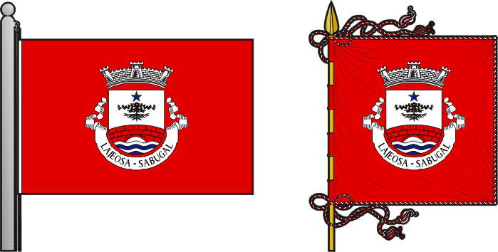 Bandeira e estandarte da antiga freguesia de Lajeosa - Lajeosa former civil parish, flag and banner