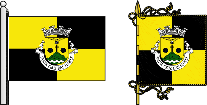 Proposta para a bandeira e estandarte do Município de Santa Cruz das Flores - Santa Cruz das Flores municipal flag and banner proposal