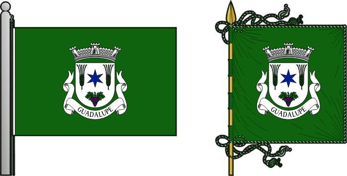 Bandeira e estandarte da freguesia de Guadalupe - Guadalupe civil parish, flag and banner