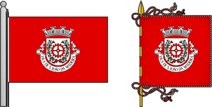 Terceira proposta para a bandeira e estandarte do Município de São João da Madeira - São João da Madeira municipal flag and banner third proposal
