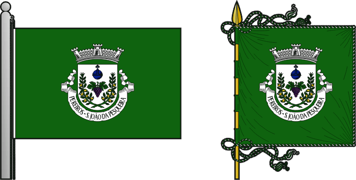 Bandeira e estandarte da antiga freguesia de Pereiros - Pereiros former civil parish, flag and banner