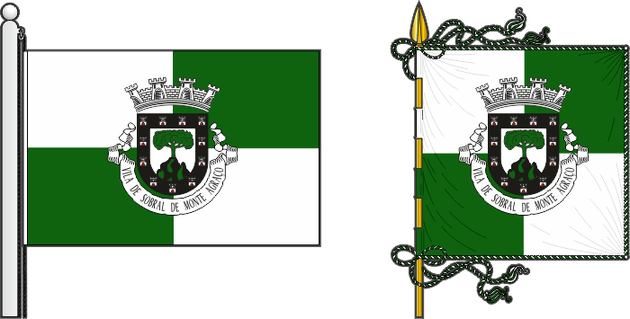 Bandeira e estandarte do Município de Sobral de Monte Agraço - Sobral de Monte Agraço municipal flag and banner