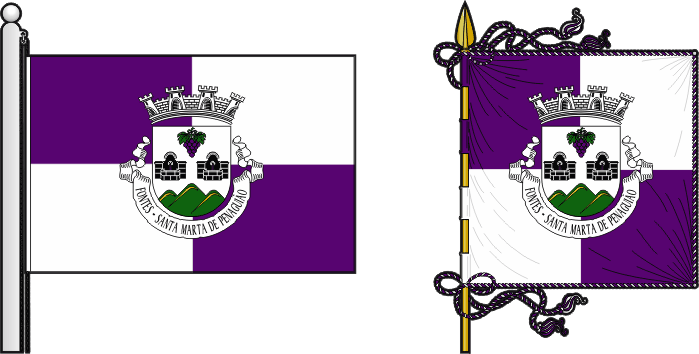 Bandeira e estandarte da freguesia de Fontes - Fontes civil parish, flag and banner Bandeira e estandarte da freguesia de Fontes - Fontes civil parish, flag and banner