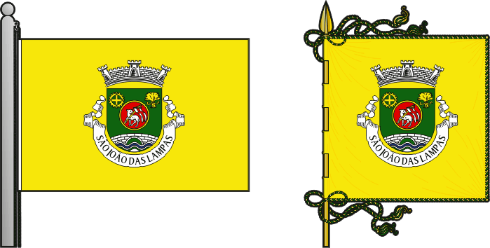 Bandeira e estandarte da antiga freguesia de São João das Lampas - São João das Lampas former civil parish, flag and banner