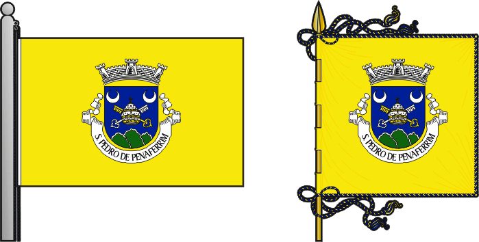 Bandeira e estandarte da antiga freguesia de Sintra (São Pedro de Penaferrim) - Sintra (São Pedro de Penaferrim) former civil parish, flag and banner Bandeira e estandarte da antiga freguesia de Sintra (São Pedro de Penaferrim) - Sintra (São Pedro de Penaferrim) former civil parish, flag and banner