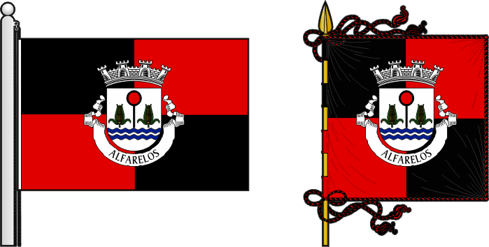 Bandeira e estandarte da freguesia de Alfarelos - Alfarelos civil parish, flag and banner Bandeira e estandarte da freguesia de Alfarelos - Alfarelos civil parish, flag and banner