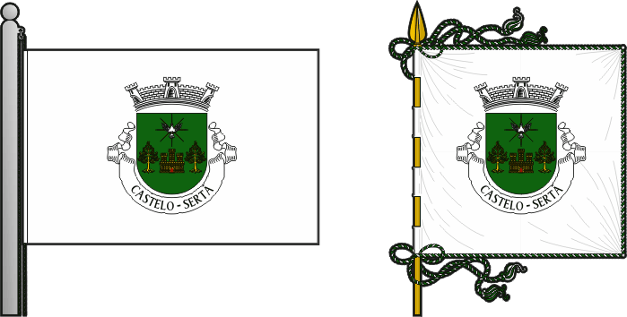 Bandeira e estandarte da freguesia de Castelo - Castelo civil parish, flag and banner