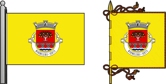 Bandeira e estandarte da antiga freguesia de Marmeleiro - Marmeleiro former civil parish, flag and banner