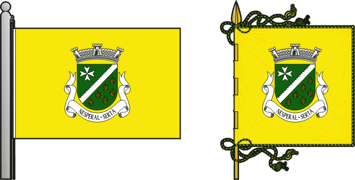 Bandeira e estandarte da antiga freguesia de Nesperal - Nesperal former civil parish, flag and banner