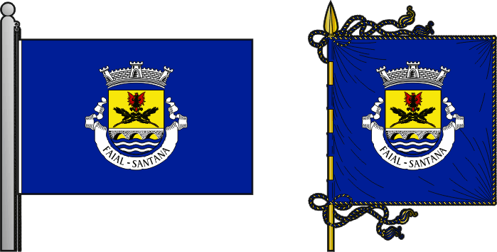 Bandeira e estandarte da freguesia de Faial - Faial civil parish, flag and banner